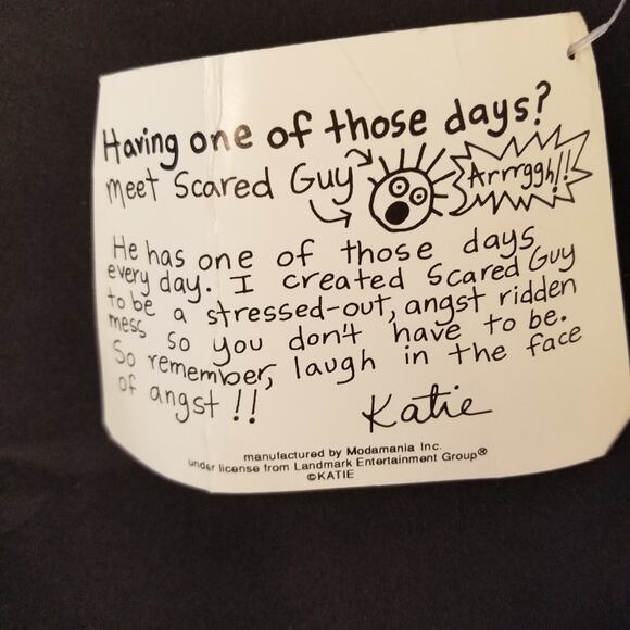 Vintage 90's New Single Stitch Graphic Tee Scared Guy White Size XXL - Picture 2 of 10